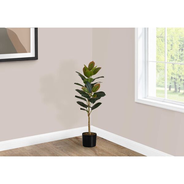 Black Green 40-Inch Indoor Faux Fake Floor Potted Real Touch Artificial Plant, image 2